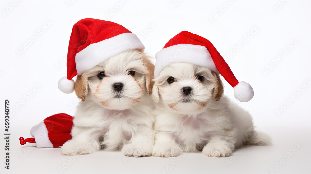 Puppies at christmas time Puppies at christmas time
