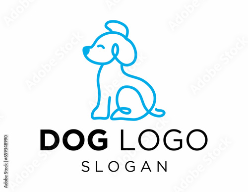 Logo design about Dog on a white background. made using the CorelDraw application.