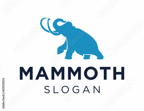 Logo design about Mammoth on a white background. made using the CorelDraw application.