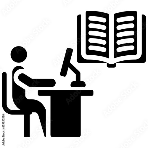 Ergonomics Program Glyph Icon