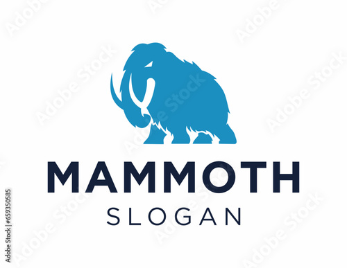 Logo design about Mammoth on a white background. made using the CorelDraw application.