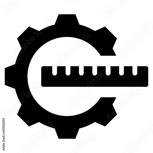 Measure System Glyph Icon