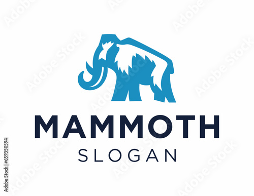 Logo design about Mammoth on a white background. made using the CorelDraw application.