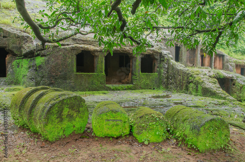 Panhalekaji caves, Dapoli, Ratnagiri, Maharashtra, India. photo