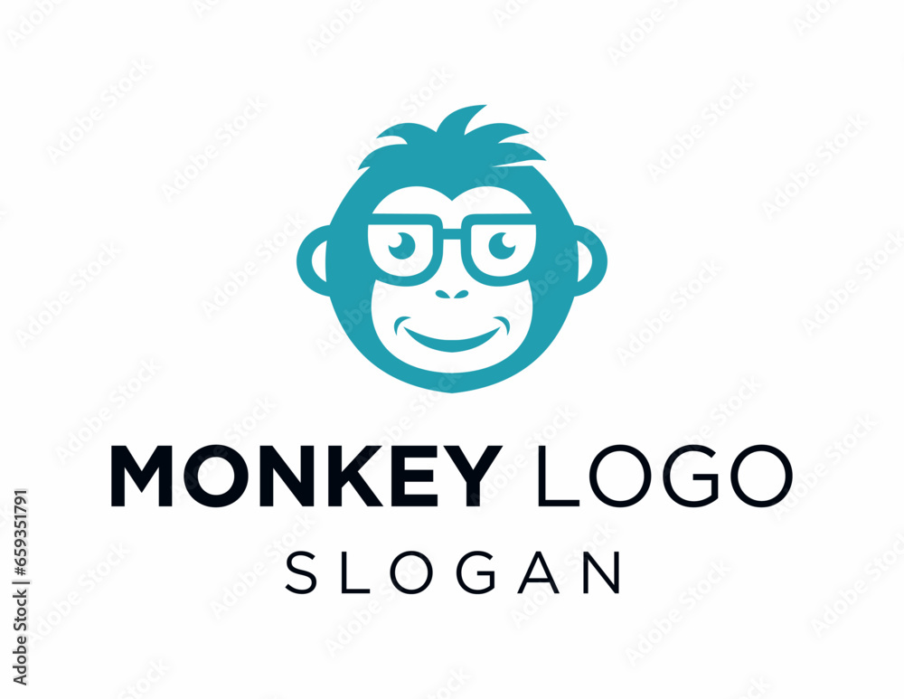 Logo design about Monkey on a white background. made using the CorelDraw application.