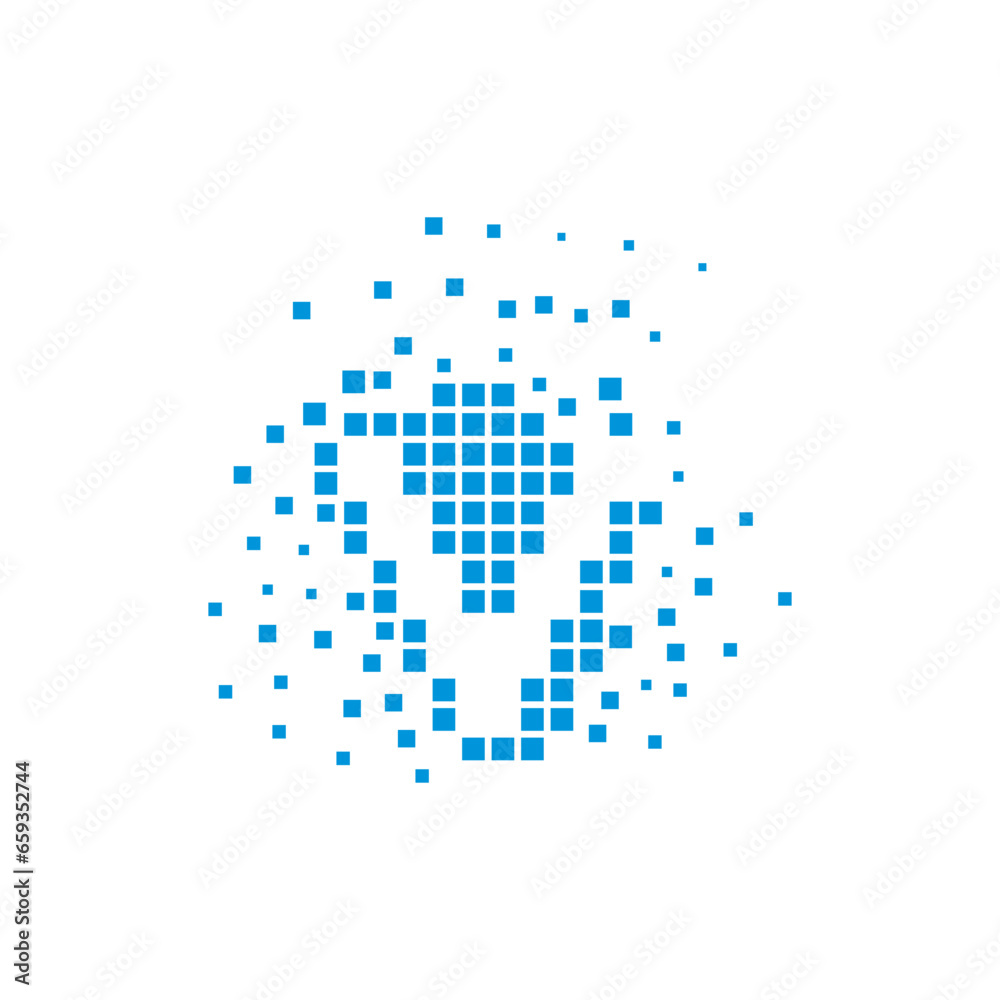 Digital v letter typography abstract pixels business, logo, design, brand identity, flat logo, company, editable, vector