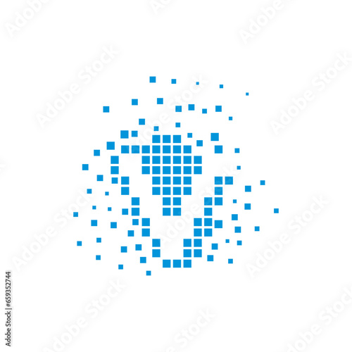 Digital v letter typography abstract pixels business, logo, design, brand identity, flat logo, company, editable, vector