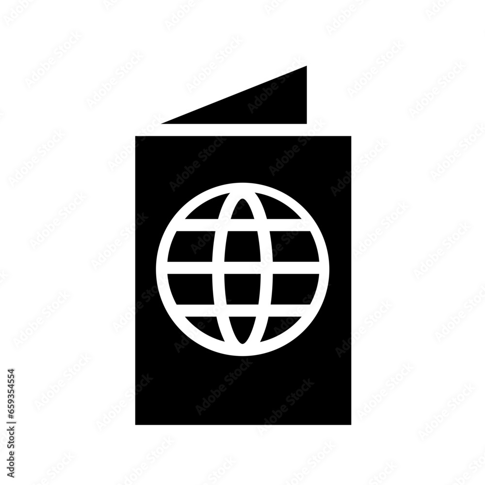 Travel Document Visa Solid Icon Travel Document Visa Solid Icon