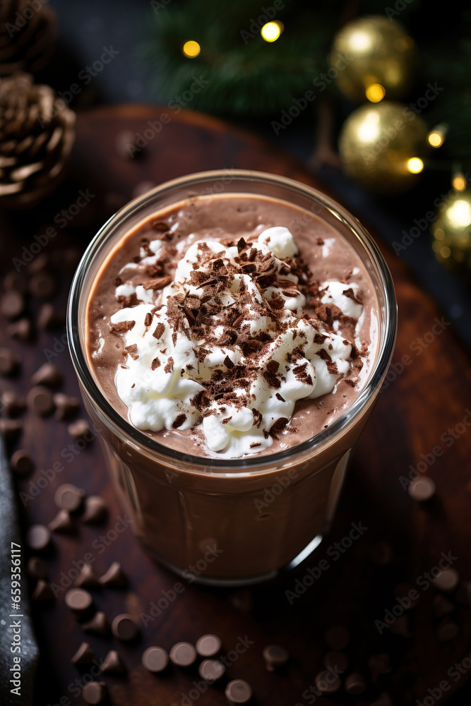 minimalistic wallpaper with with hot chocolate, empty copy space mock up minimalistic wallpaper with with hot chocolate, empty copy space mock up