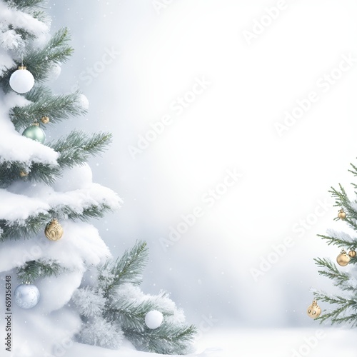Christmas tree with snow fall backgrounds