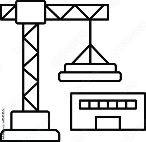 Container lifter Vector Icon easily modified

