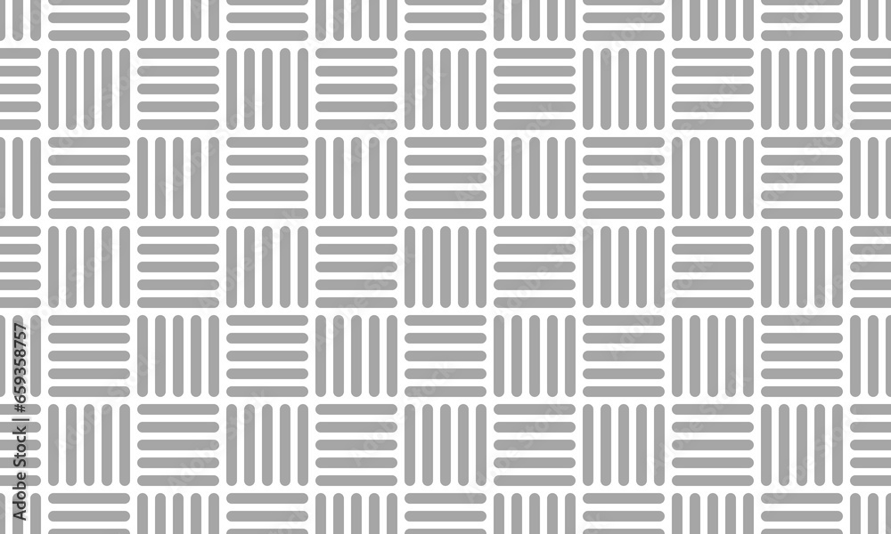 Simple gray basket weave seamless pattern. Vector Repeating Texture. Simple gray basket weave seamless pattern. Vector Repeating Texture.