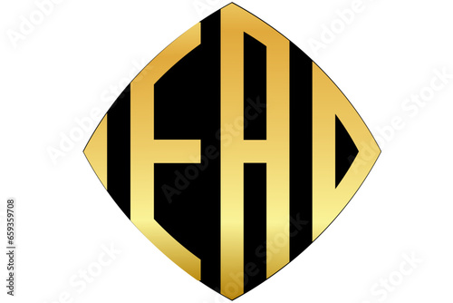 EAD, AD, EA, logos. Abstract initial monogram letter alphabet logo design