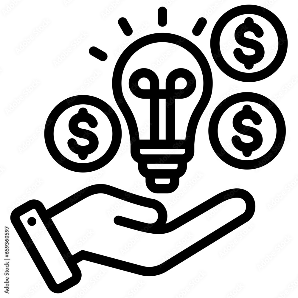 Financial Incentive Outline Icon Financial Incentive Outline Icon