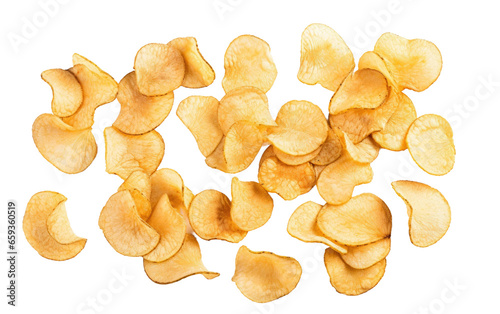 Loose Chips Elegance on isolated background