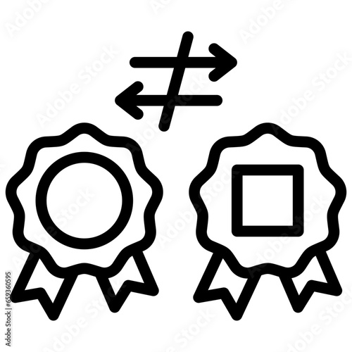 Counterfeit Trademark Outline Icon
