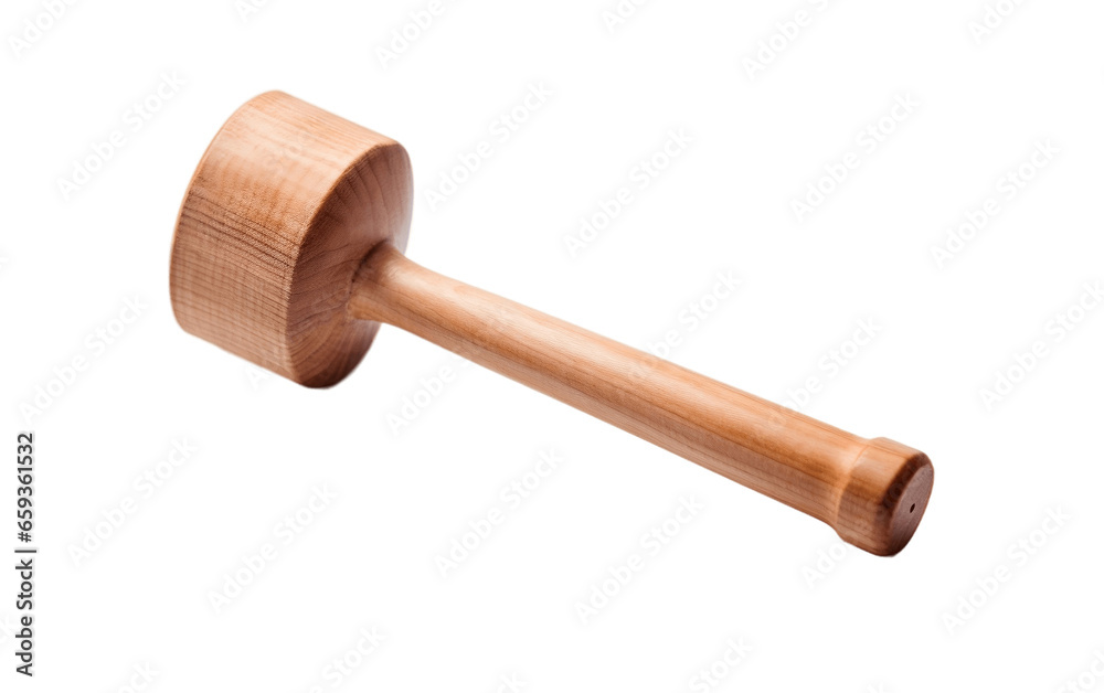 wood mallet isolated on transparent background.