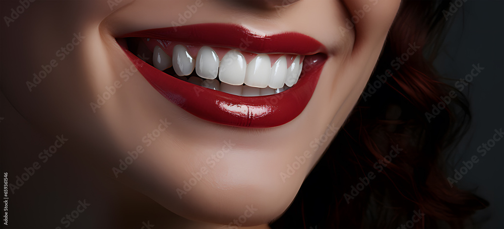 a woman smiling with a beautiful tooth ai generative a woman smiling with a beautiful tooth ai generative