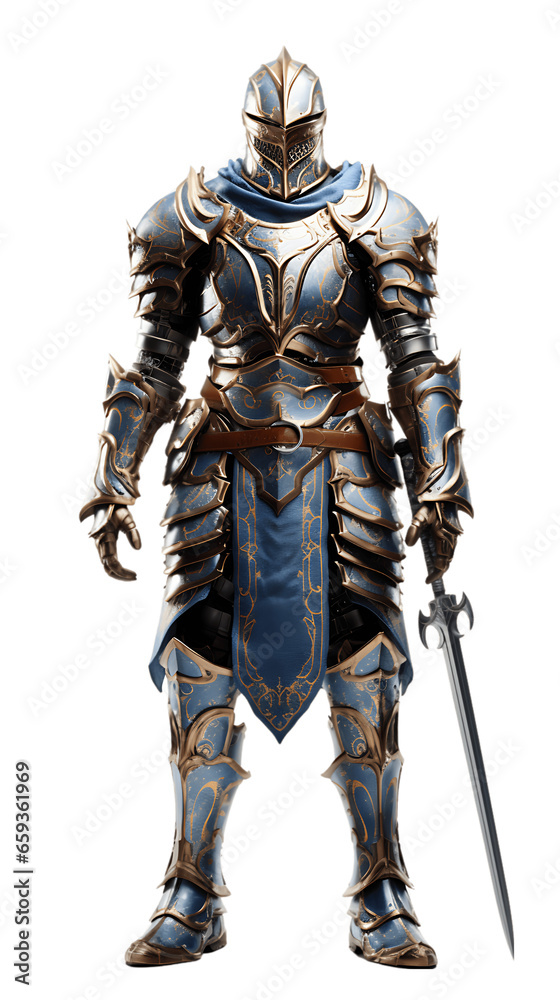 Gleaming Knights Armor Set Isolated on Transparent or White Background, PNG Gleaming Knights Armor Set Isolated on Transparent or White Background, PNG