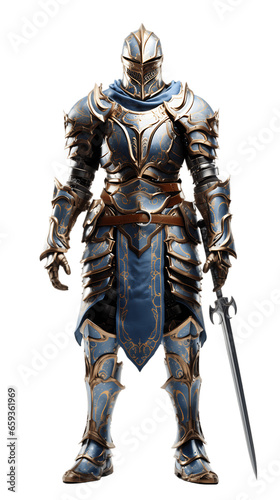 Gleaming Knights Armor Set Isolated on Transparent or White Background  PNG