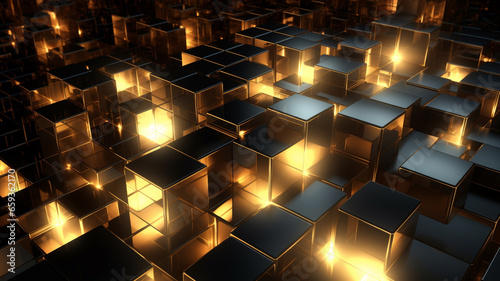 3d square texture background. Shiny background concept. Generative AI