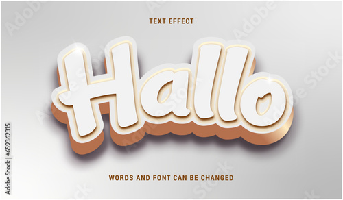 hallo text effect editable eps cc (ID: 659362315)