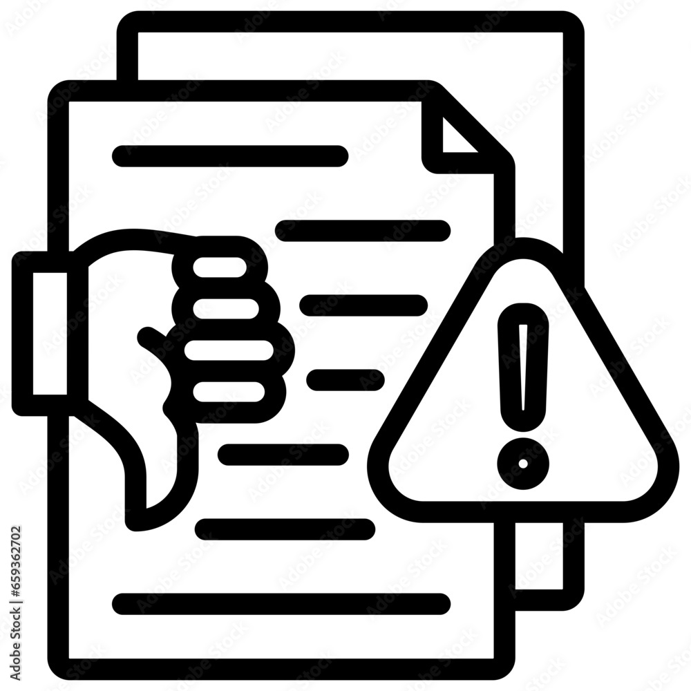 Failures Outline Icon Failures Outline Icon