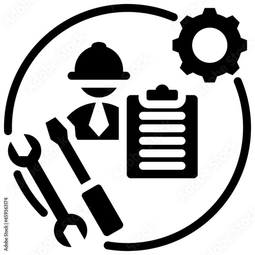Preventive Maintenance Glyph Icon