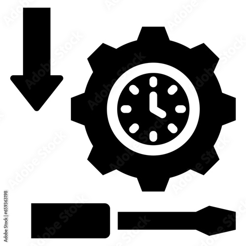 Scheduled Downtime Glyph Icon