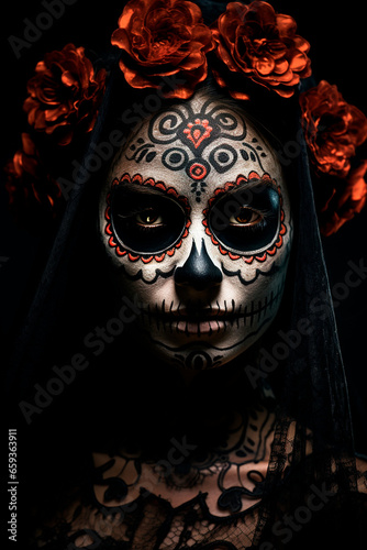 Professional studio photo of Catrina on black background