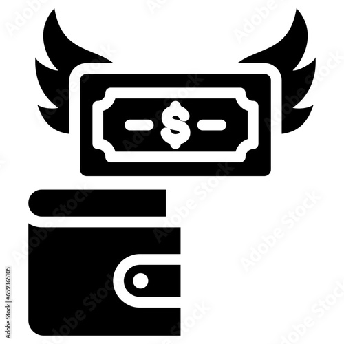 Spending Money Glyph Icon