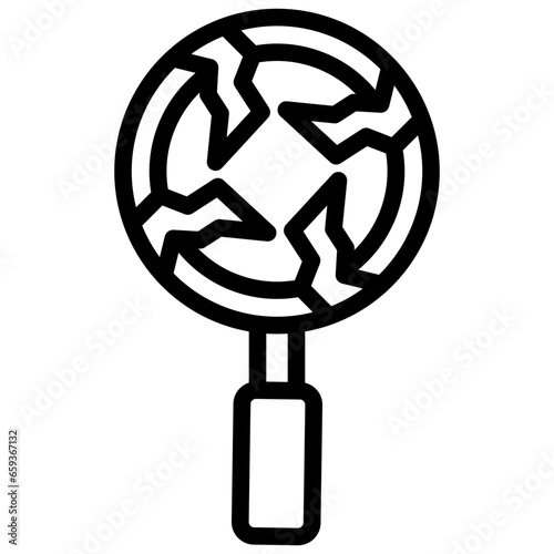 Cracks Outline Icon