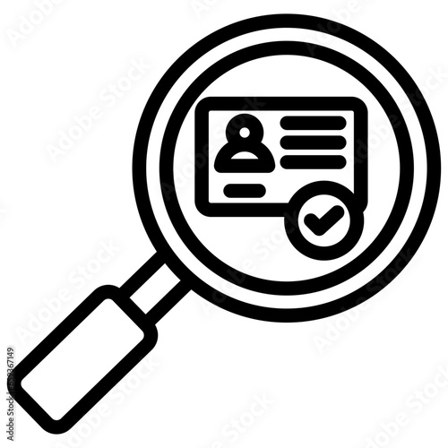Identifies Outline Icon