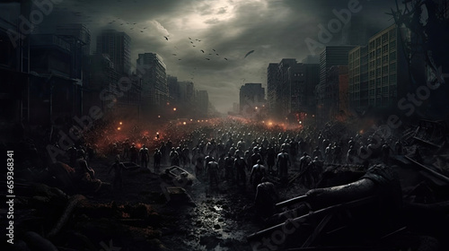 Zombie Invasion in a Post-Apocalyptic City