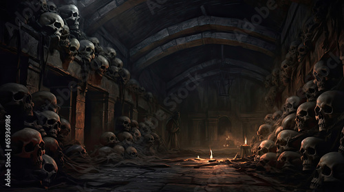 Skulls in a Deserted Crypt