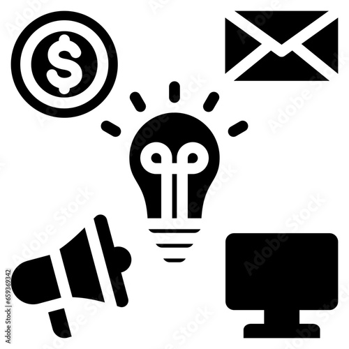 Social Median Platforms Glyph Icon