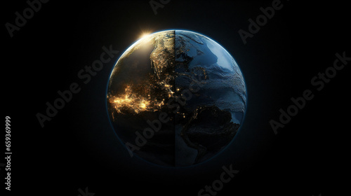 photo of earth from space Generative AI