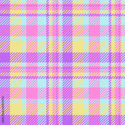 Check pattern texture of textile vector seamless with a background plaid tartan fabric.