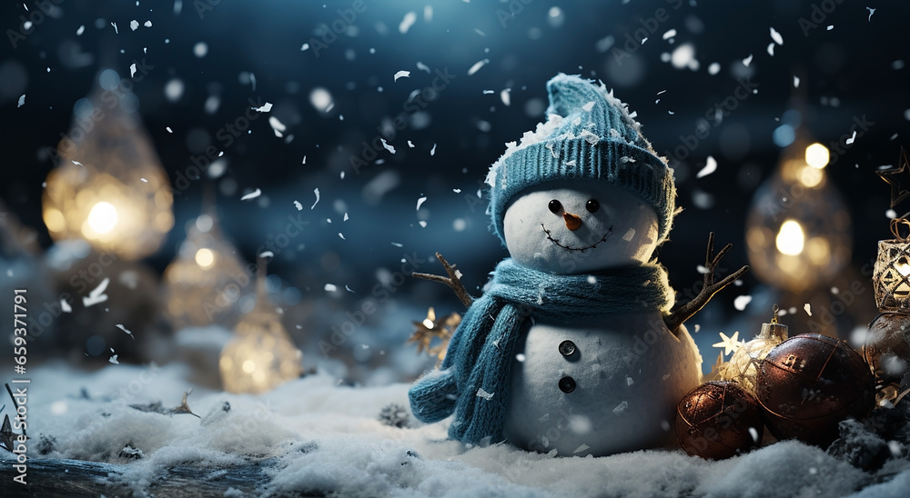snowman on the snow snowman on the snow