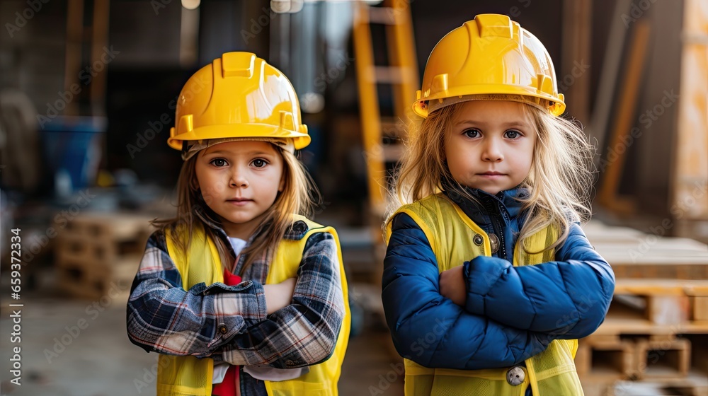 Children working on construction Children working on construction