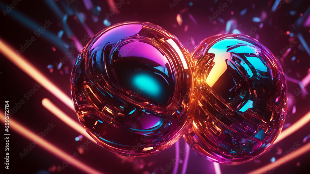 abstract background with glowing circles abstract background with glowing circles