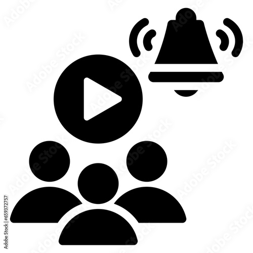 Subscribers Glyph Icon