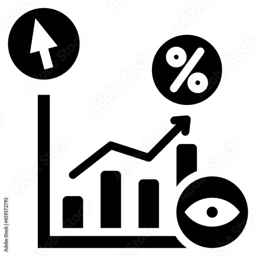 Click Through Rate Glyph Icon