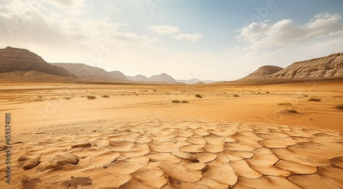 Print op canvas sand dunes in the desert, desert with desert sand, desert scene with sand, sand