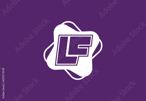 LF letter logo and icon design template