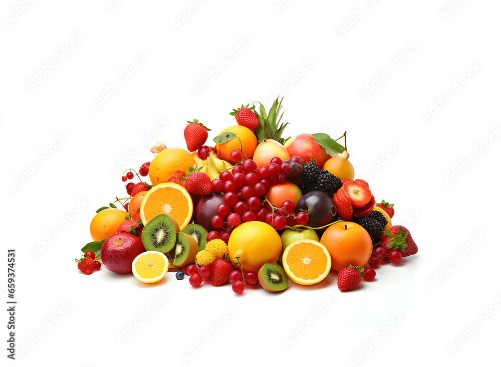 Fresh Fruits with White Background