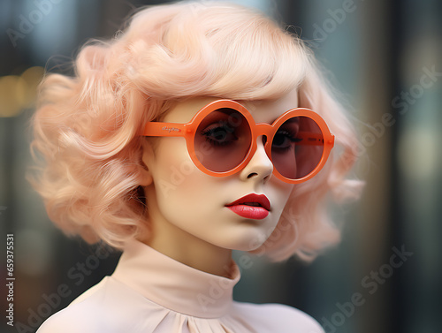 Fashionista Flaunting Oversized Retro Sunglasses
