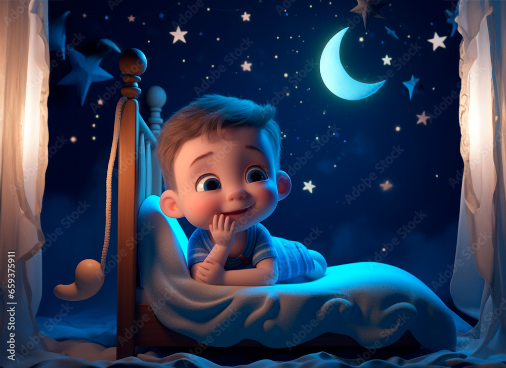 adorable baby lying down to sleep