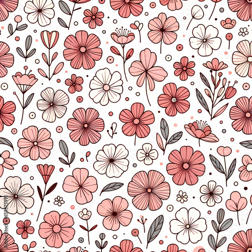 seamless pattern with flowers