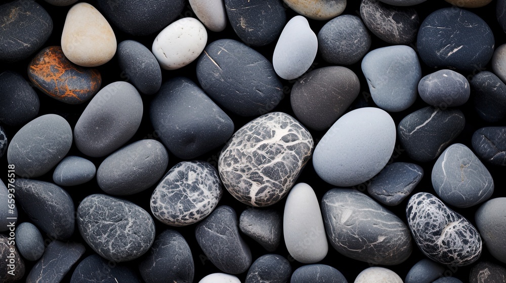gray stone pebbles edge to edge background. gray stone pebbles edge to edge background.